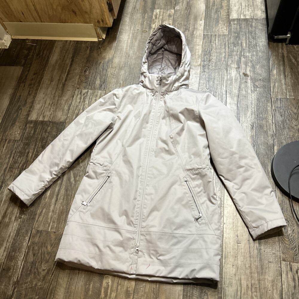 The North Face Insulated Ancha Parka Dryvent Mid Grey Heather Hooded Coat L